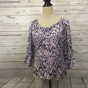 Nine West Silk Mauve Blouse Size 4